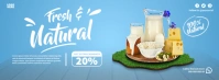 Natural Dairy Ads Facebook Cover Photo template