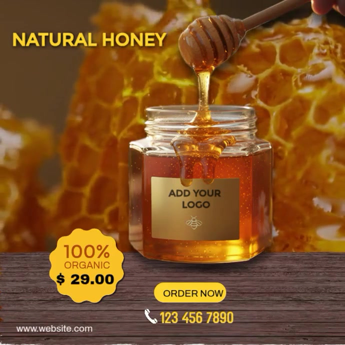 natural honey template post | PosterMyWall