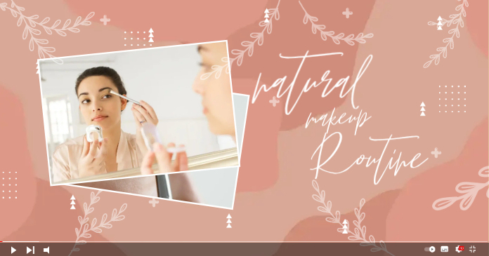 Natural Make Up Routine Thumbnail Ads Template | PosterMyWall