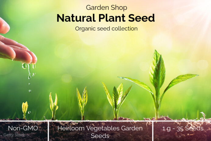Natural Plant Seed Label Template | PosterMyWall