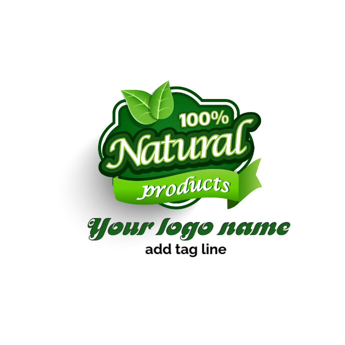 Natural products logo template