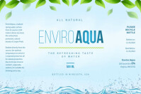 Natural Water Bottle Label template