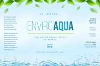 Natural Water Bottle Label 标签 template