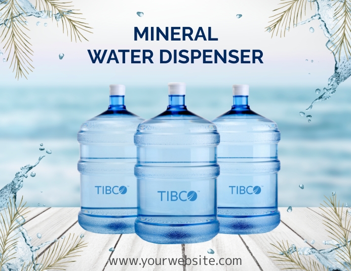 Natural water dispenser service flyer design Template ...