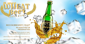 Natural Wheat Beer Flyer Facebook Shared Image template