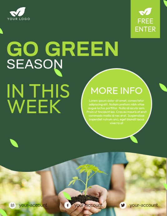 Nature-enviroment flyer-template Folheto (US Letter)
