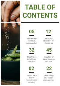Table of Contents Magazine Template | PosterMyWall