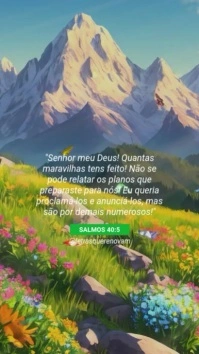 Nature mountain butterfly Digital Display (9:16) template