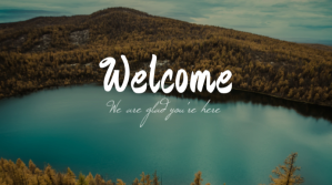Turkis Welcome Sign Digital Display Template