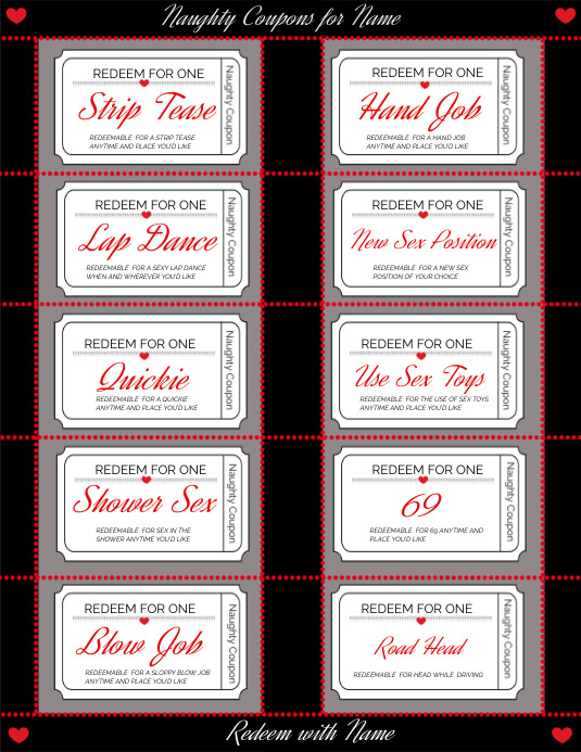 Naughty Coupons Template PosterMyWall