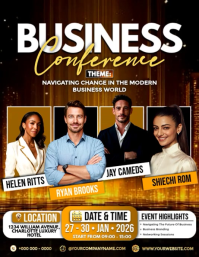 Black Business Conference ใบปลิว Template