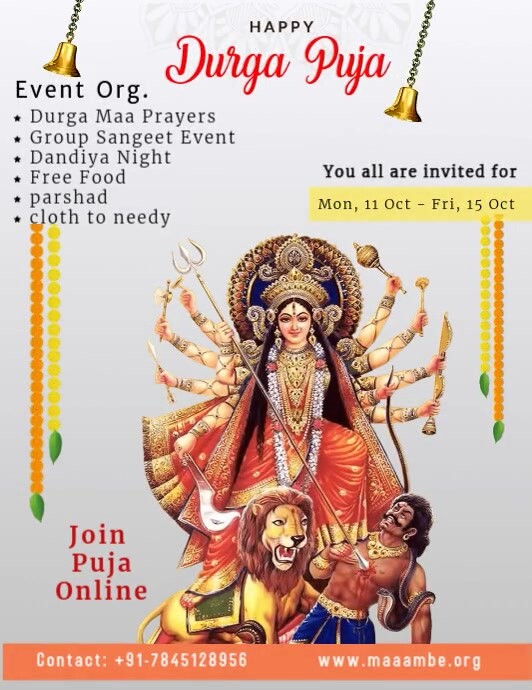 navratri Puja Flyer (US Letter) template