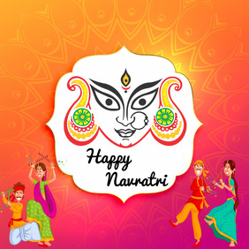 Navratri Banner Instagram Post template