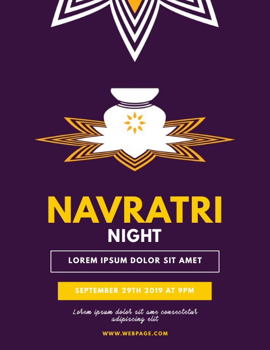 Navratri Flyer Design Template Postermywall
