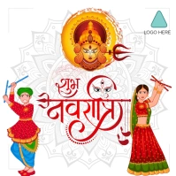 Navratri Poster Isikwele (1:1) template