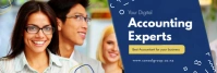 Navy blue accounting linkedin banner template