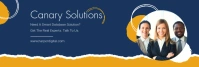 Navy blue and yellow consulting linkedin bann template
