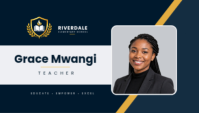 Черный Teacher Business Card Визитная карточка Template