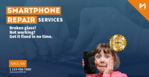 Navy Maximalist Smartphone Repair Services Fa Изображение, которым поделились на Facebook template