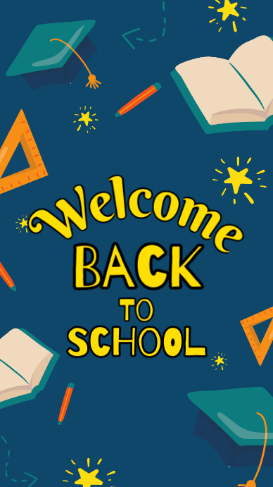 Navy Modern & Minimal Welcome Back To School Instagram Story template