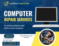 Pc Build Service Flyer computer & laptop repair services flyer Template | PosterMyWall