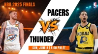 Nba 2025 Finals  Indiana Pacers Vs Oklahoma City Thunder Match Twitter Post template