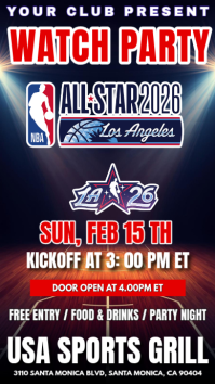 Lila NBA All-Star Watch Party Facebook Story Template