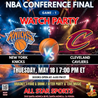 NBA Conference Final Watch Party Instagram Post Video template