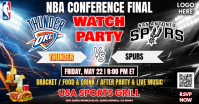 NBA Conference Finals: Thunder vs Spurs Watch Party Facebook Gedeelde Prent template