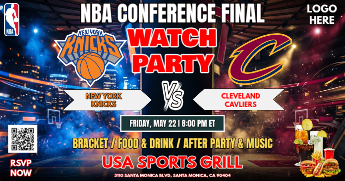 Nba Conference Final Watch Party Template | PosterMyWall