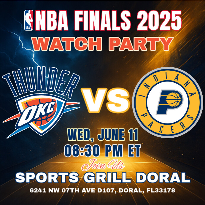 NBA Finals 2025: OKC Thunder vs Indiana Pacers Watch Party Instagram ...
