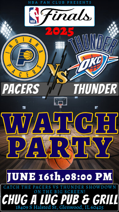 Nba Finals 2025 Pacers Vs Thunder Watch Party Instagram Story Templat ...