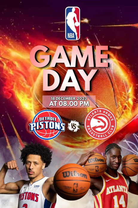 Match Card Design Nba Copy of NBA MATCH DAY DESIGN | PosterMyWall