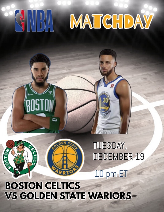Match Card Design Nba NBA Matchday Template | PosterMyWall