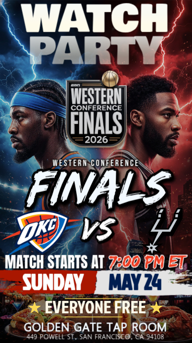 Nba Western Conference Finals Watch Party Template | PosterMyWall