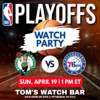 NBA Playoffs 2026: Boston Celtics vs Philadelphia 76ers Watch Party Instagram Post Video template
