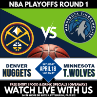 Lilla NBA Playoffs Event Instagram-opslag Template