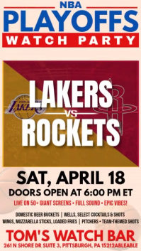 白色 NBA Season Opening Watch Party Historia de Instagram Template
