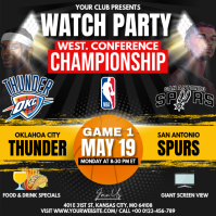 NBA Western Conference Championship: Thunder vs Spurs Watch Party Instagram Post template