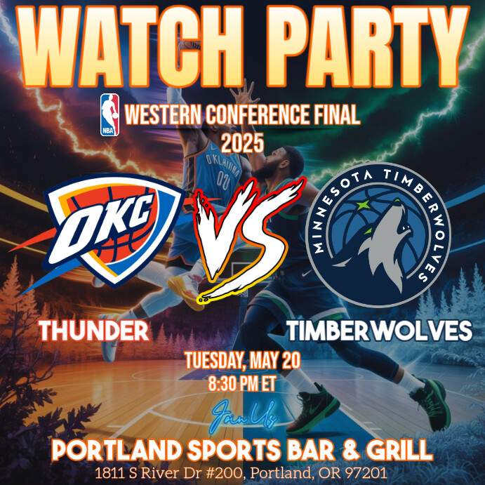 Plantilla de NBA Western Conference Final 2025: OKC Thunder vs ...