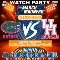 NCAA March Madness: Men's Championship 2025 Watch Party Instagram Post Template