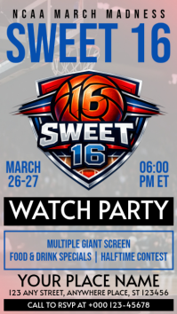 NCAA March Madness 2026: Sweet 16 Watch Party Instagram Story template