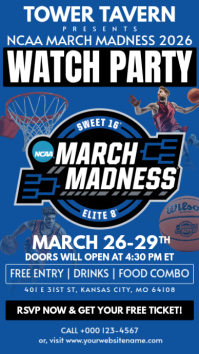 NCAA March Madness Watch Party Instagram Story template