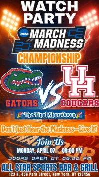 NCAA March Madness: Men's Championship 2025 Watch Party Instagram Post Template