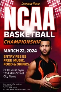 NCAA Men's Basketball Championship Poster template