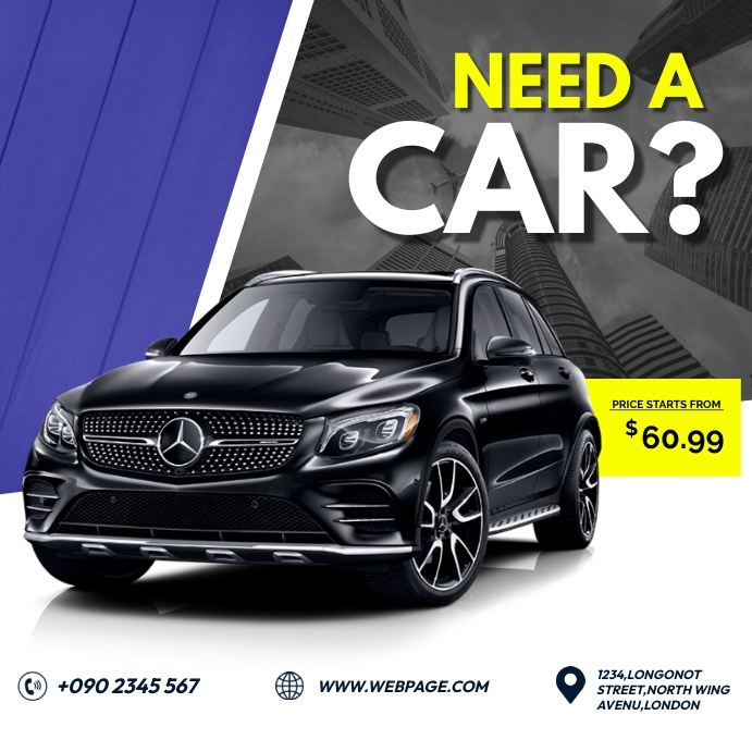 NEED A CAR FLYER Template | PosterMyWall