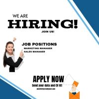 Need a job now any where inn Instagram Post template