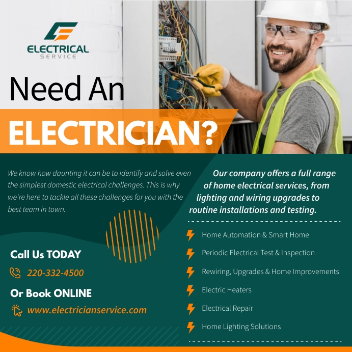 Need an electrician? Instagram post Template | PosterMyWall