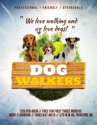 Neighbourhood Dog Walker Advert Flyer