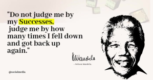 Nelson Mandela "Successes" Quotes Ibinahaging Larawan sa Facebook template